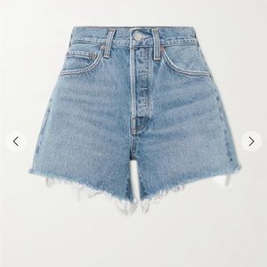 *New with Tags* AGOLDE Parker distressed denim shorts in Wheel- size 28